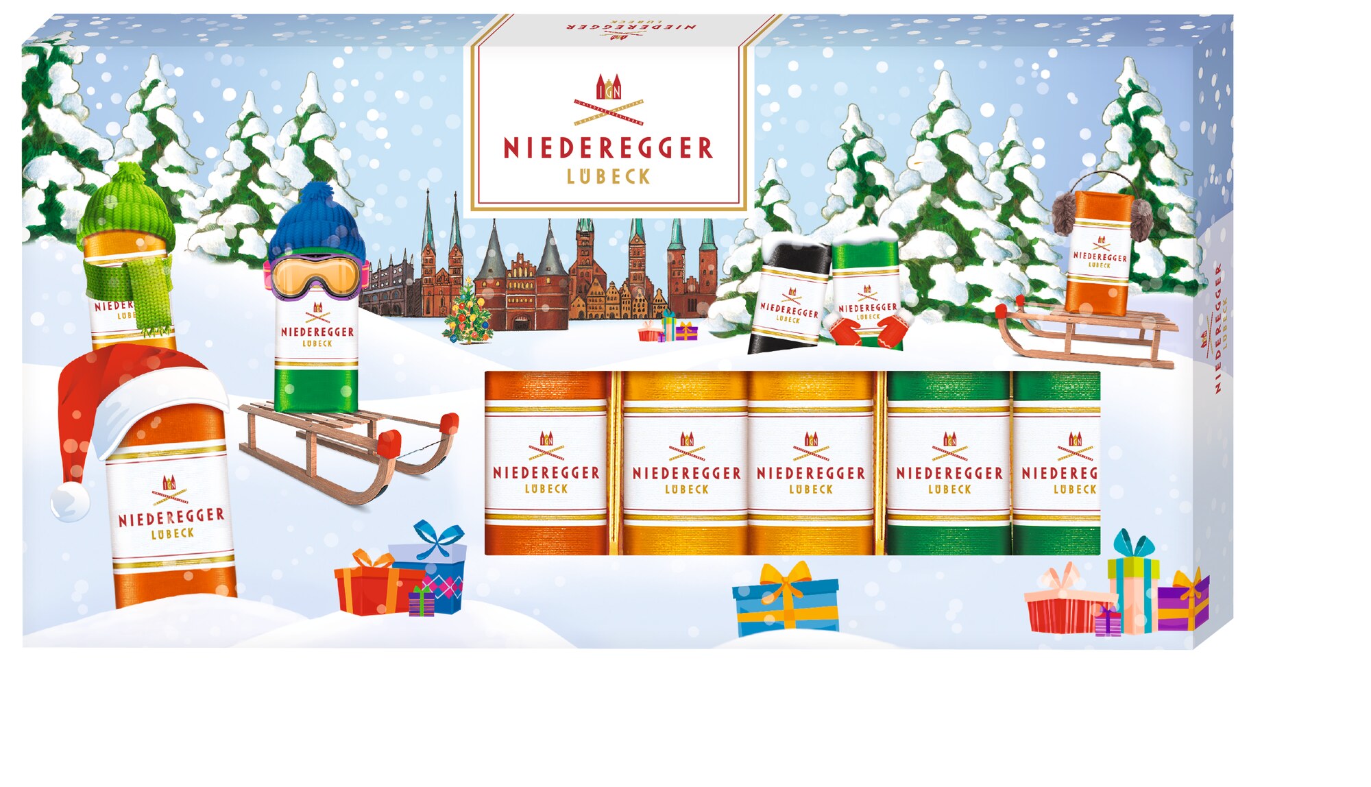 Niederegger M. Klass. Variat. 200g Winter, Packshot Vorderansicht