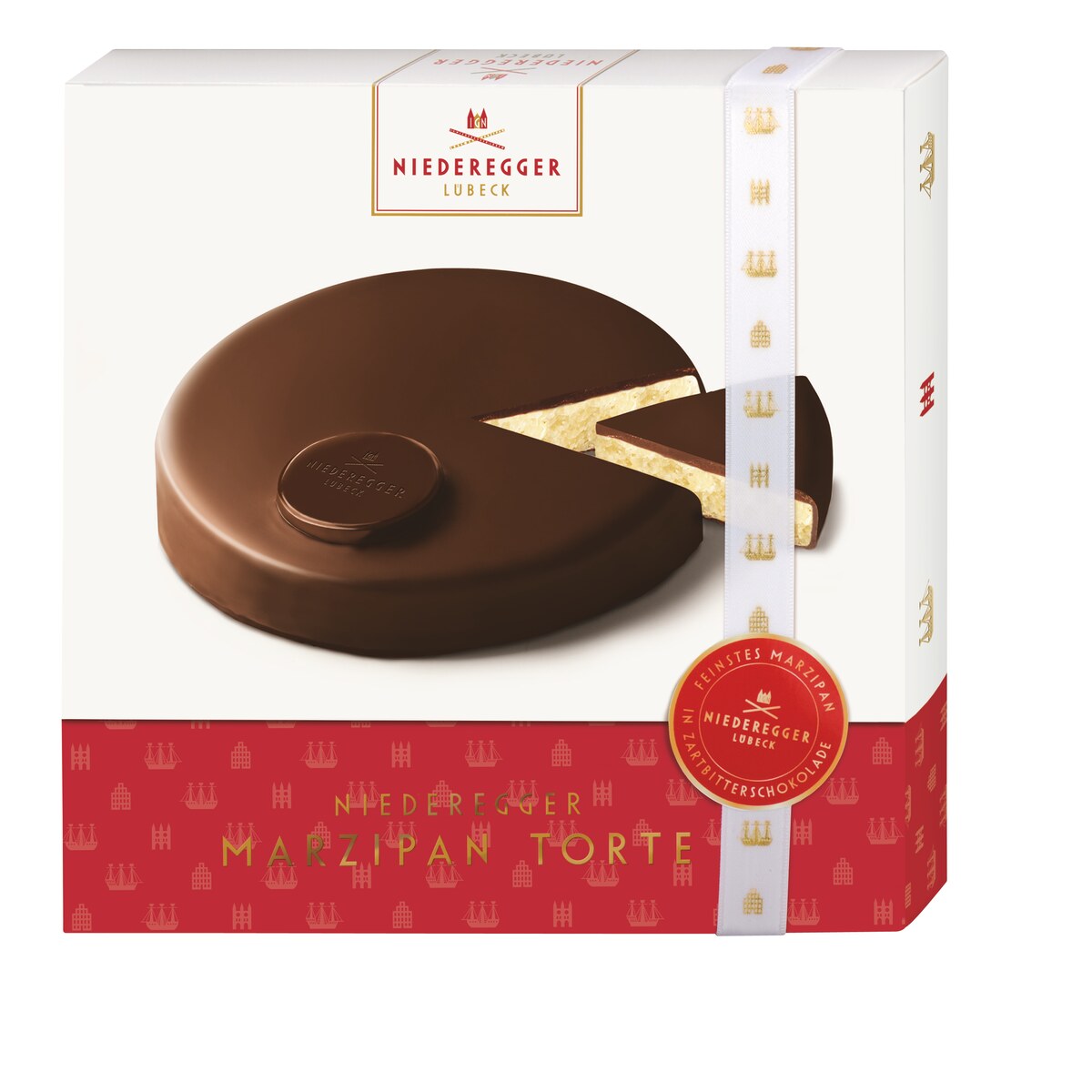 Marzipan Torte mit Mandeln 45% und Zartbitter-Schokolade 21%, 185 g Nettogewicht