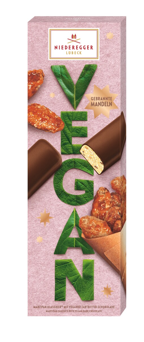 Vegan Marzipan gebrannte Mandeln mit Überzug aus Zartbitterschokolade, 100 g Packung