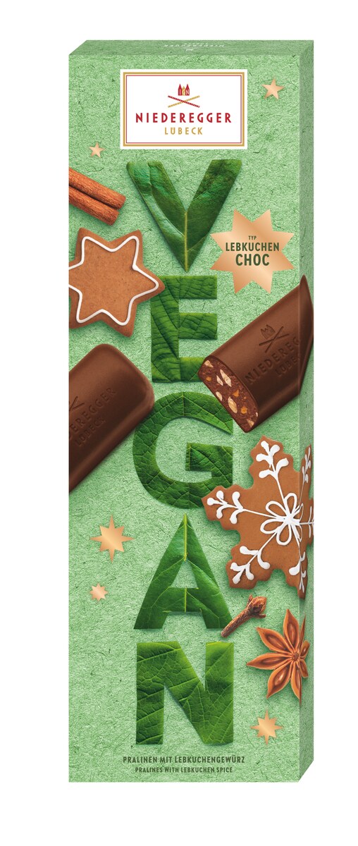 VEGAN Chocolate Klassiker Lebkuchen – vegane Zartbitter-Schokolade mit Lebkuchen-Geschmack, 100 g