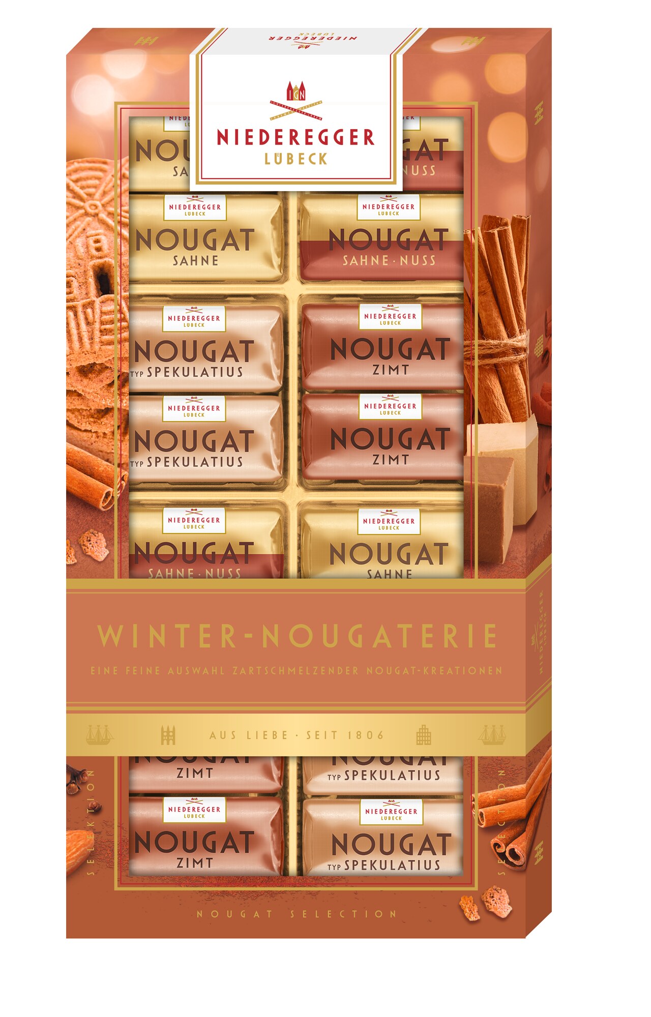 Niederegger Winter Nougaterie 200G, Packshot Vorderansicht