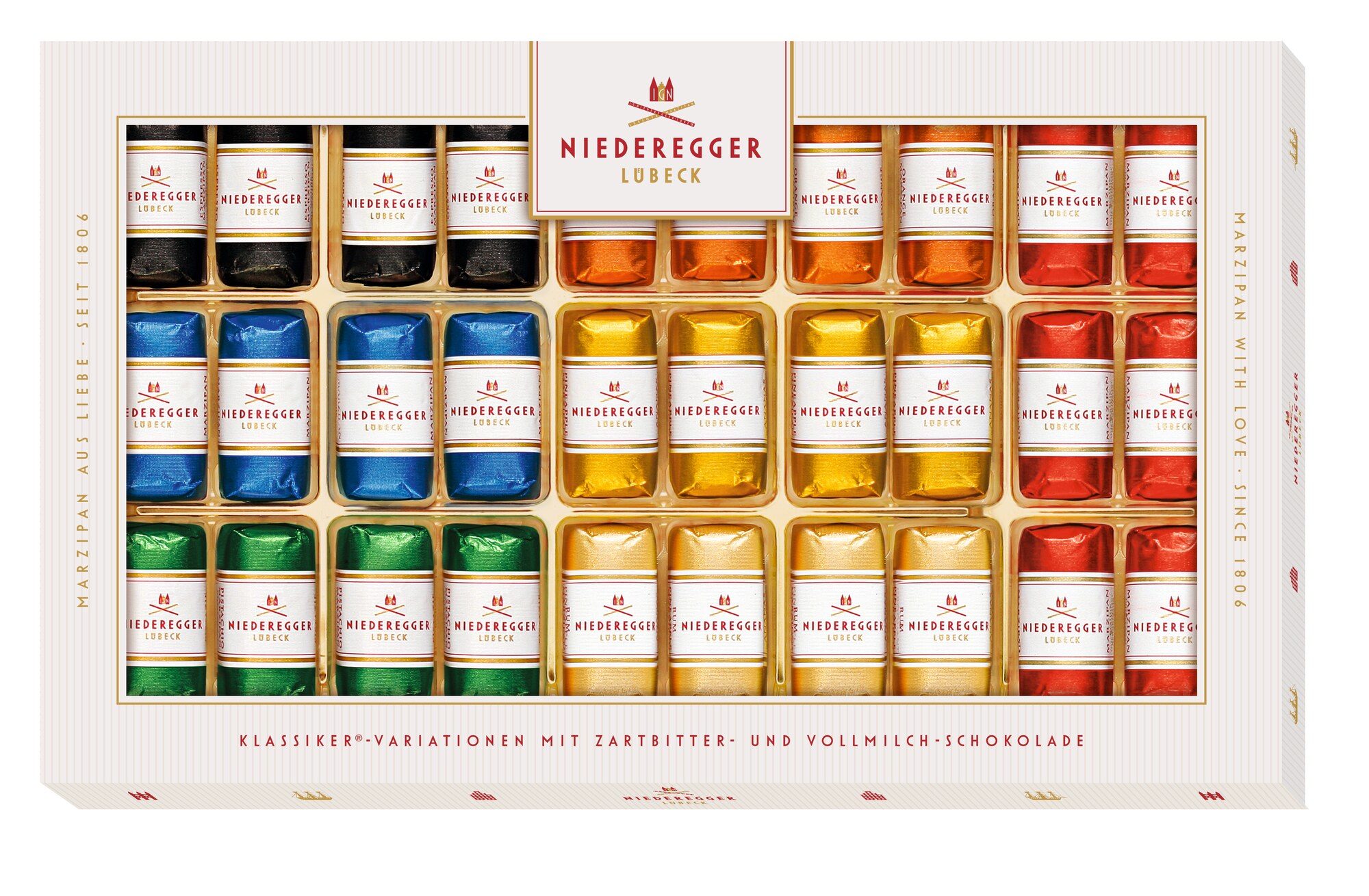 Niederegger Marz. Klassiker 375g Variat., Packshot Vorderansicht
