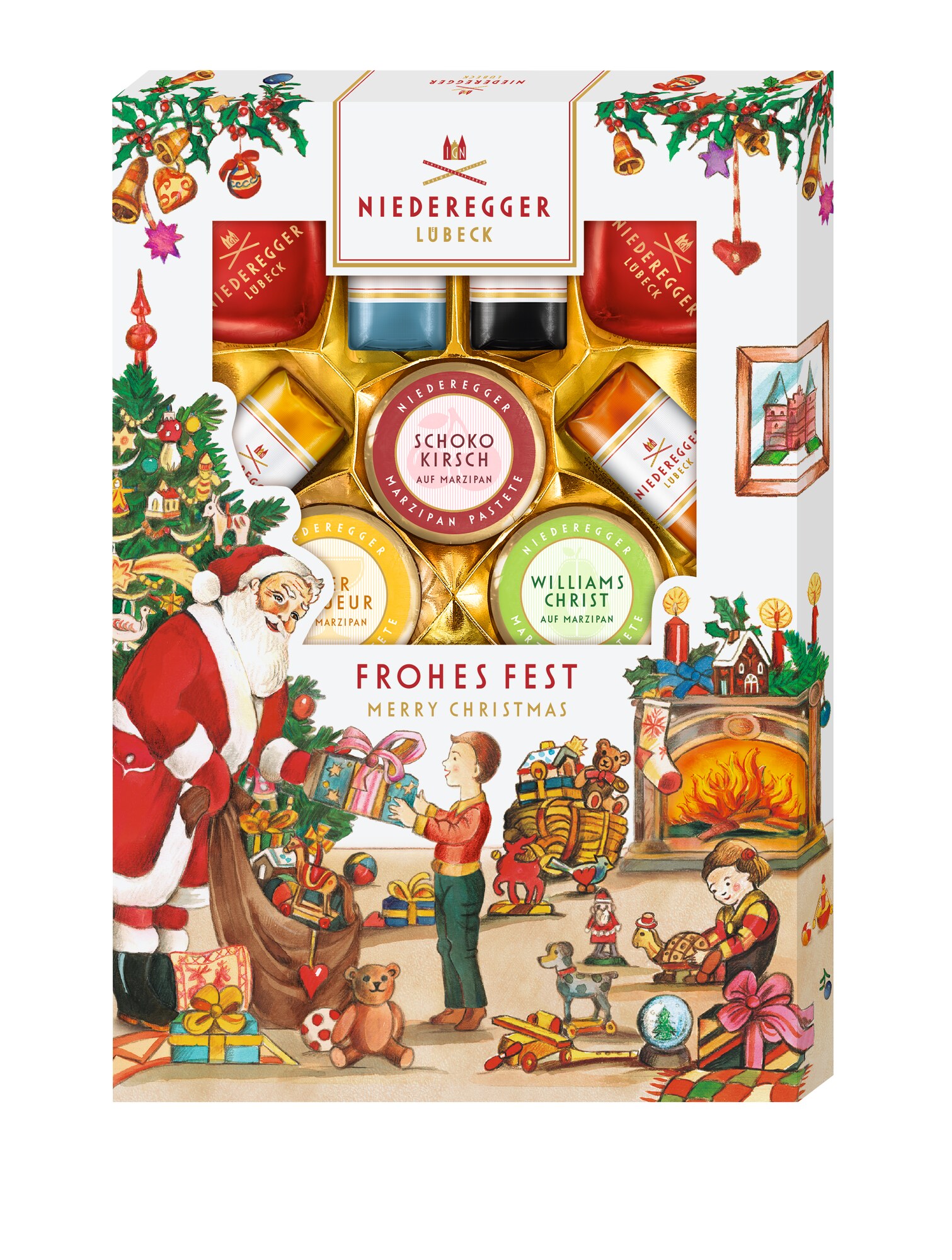 Niederegger Marzipanerie 206G Froh.fest, Packshot Vorderansicht